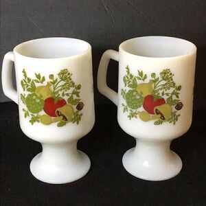 Set of two vintage corning, ware mugs